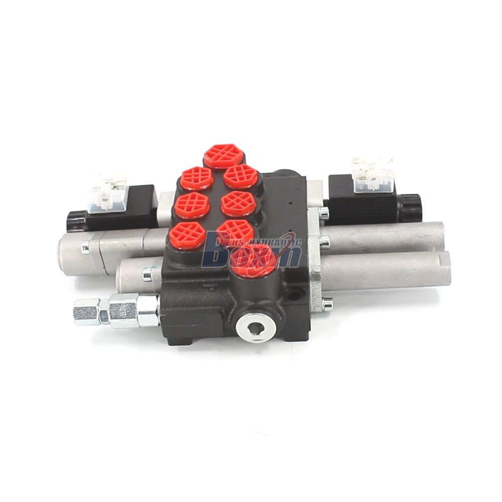 Industrial Solenoid and Cable Actuated 3 Spool Hydraulic Valve main image